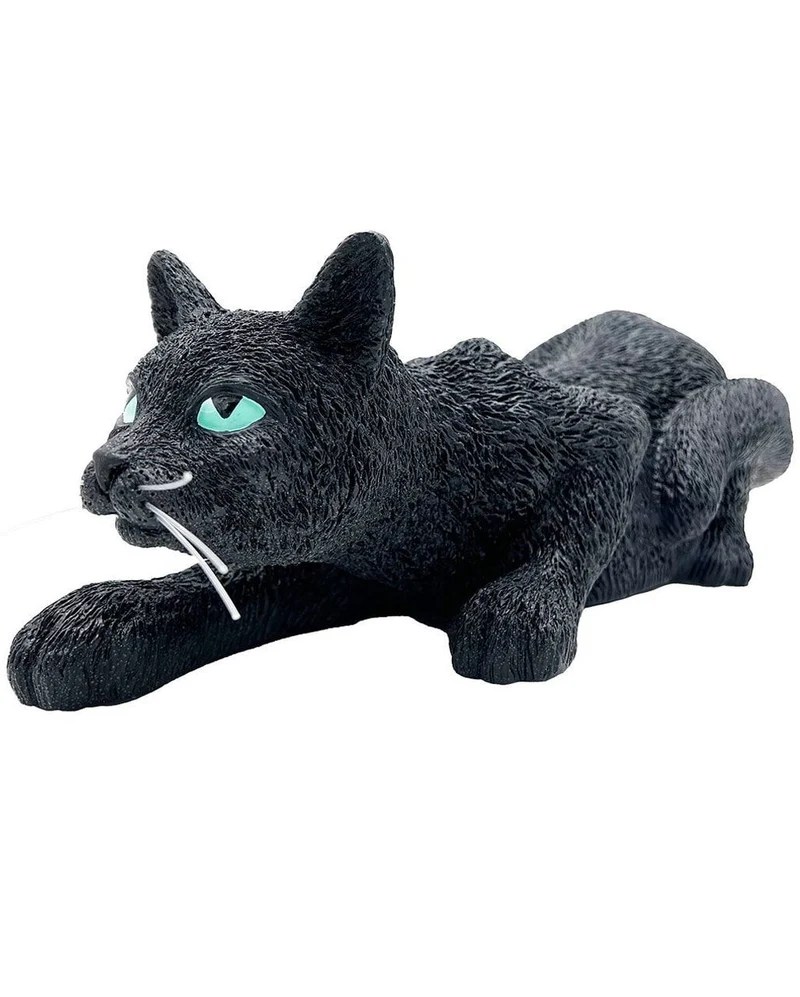 Schwarze Katze Halloween Deko 33cm
