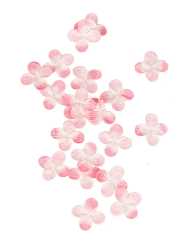 24 künstliche rosa Blütenblätter Tischdekoration 3 cm