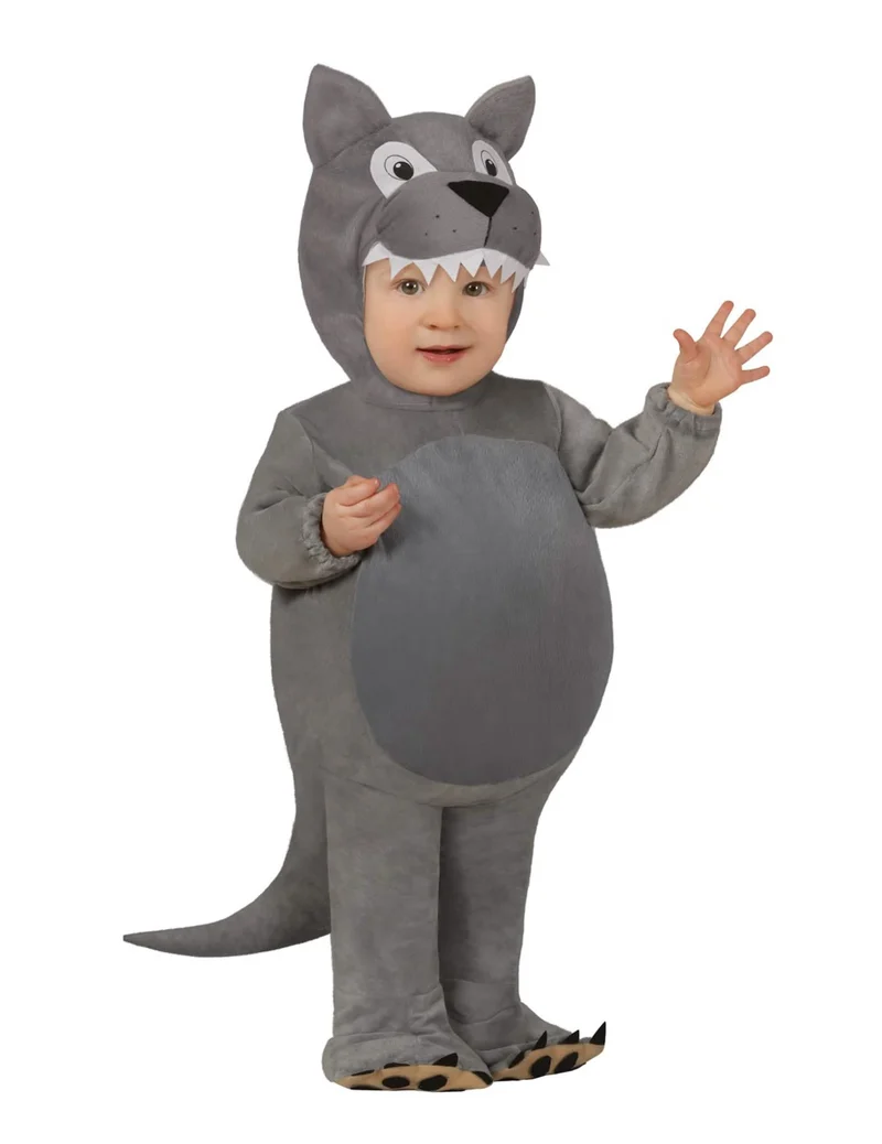 Baby-Wolfkostüm Tier-Verkleidung für Karneval grau