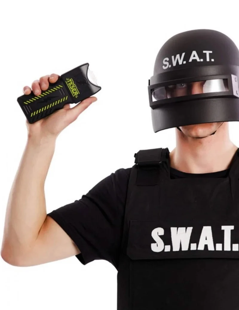 Taser Polizei-Accessoire Faschingsaccessoire schwarz 7 cm