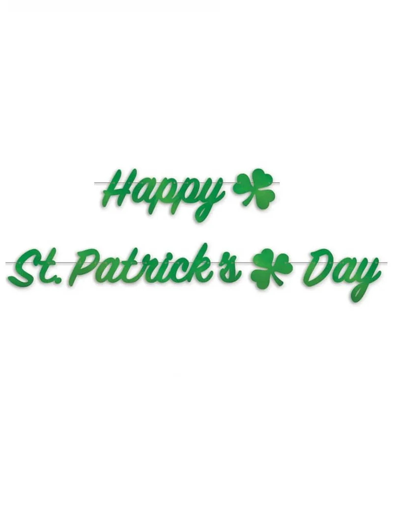 St. Patrick´s Day-Partygirlande Raumdekoration grün 2 m