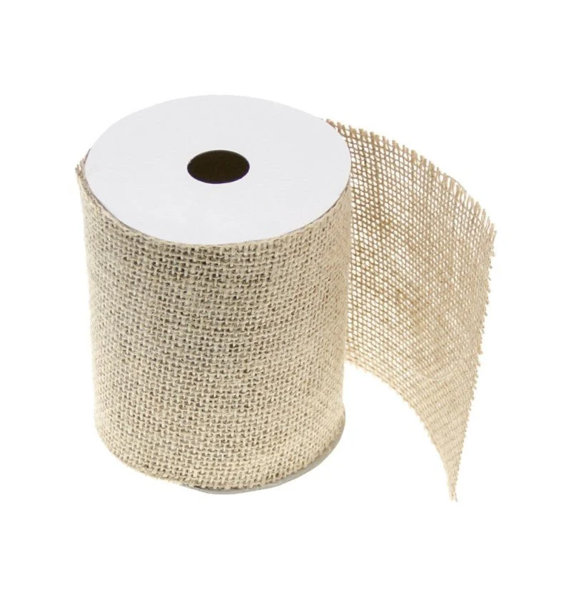 Beige Band Jute 9.5Cm breit 5m