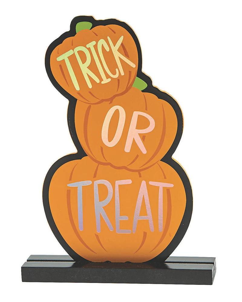 Trick or Treat Kürbis Tischaufsteller