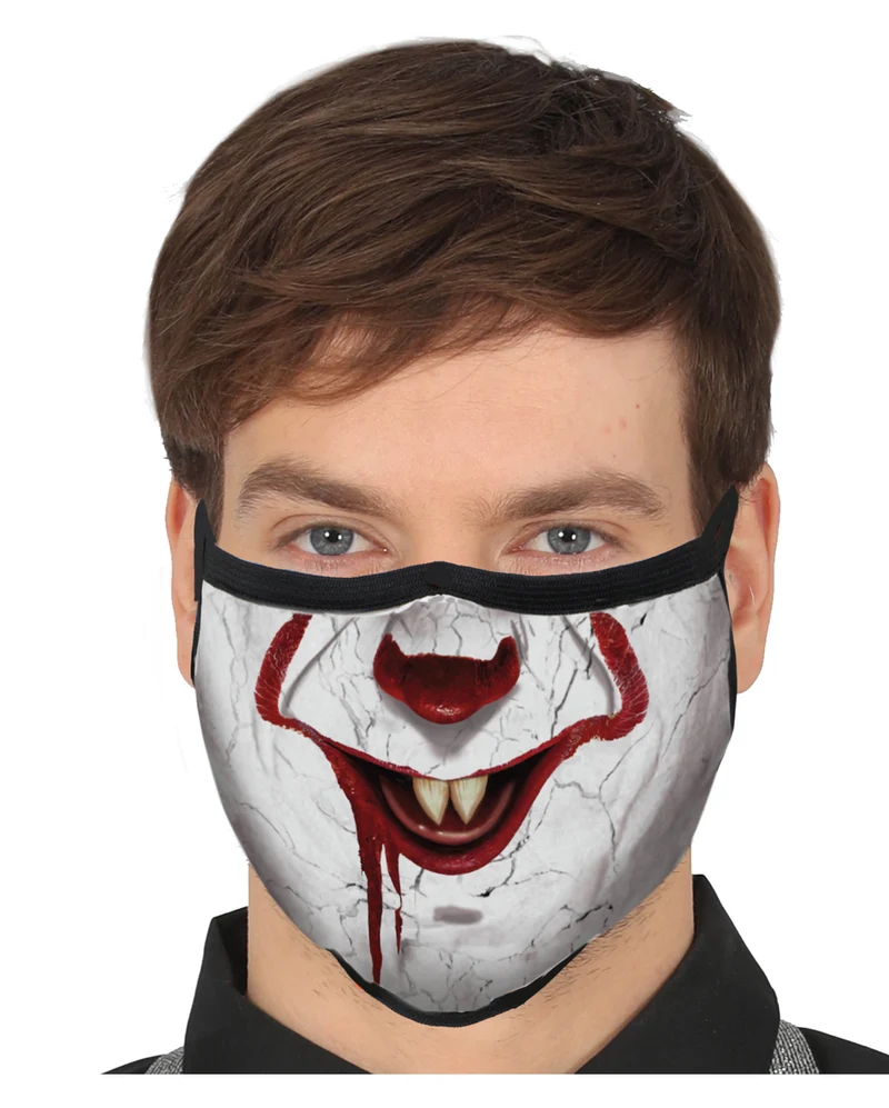 Horror-Clown 3-lagige Community Maske