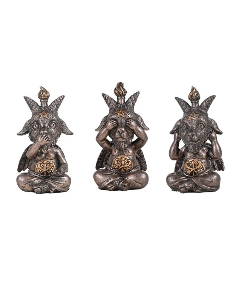See, Speak, Hear No Evil - Baphomet Figuren