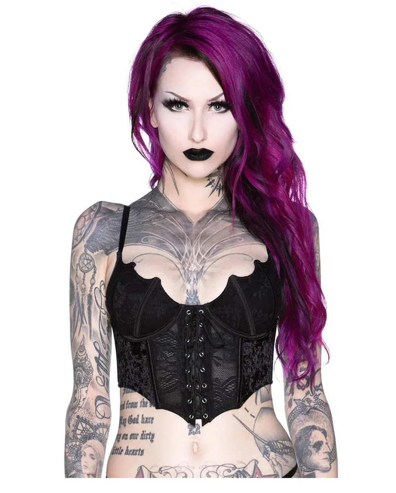 Fledermaus Spitzen Bustier KILLSTAR