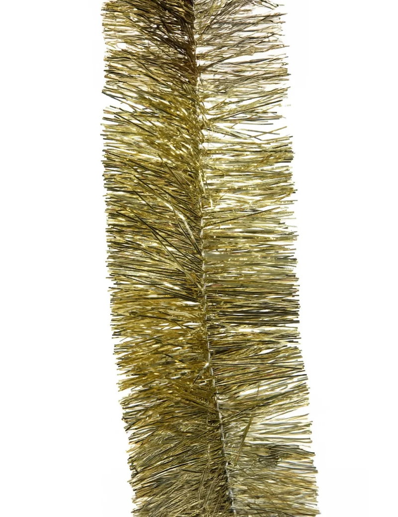 Glitzernde goldene Weihnachtsbaumgirlande 270 cm schicke Dekoration