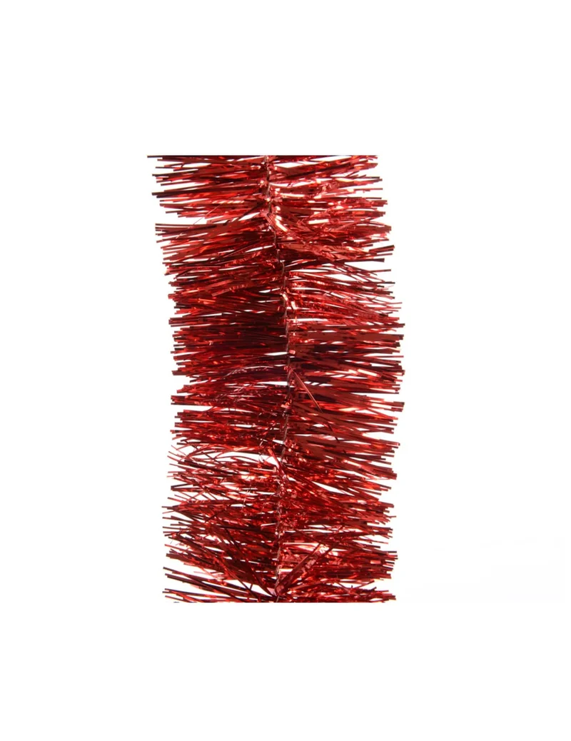 Rote glitzernde Weihnachtsbaumgirlande 270 cm Weihnachtsdekoration