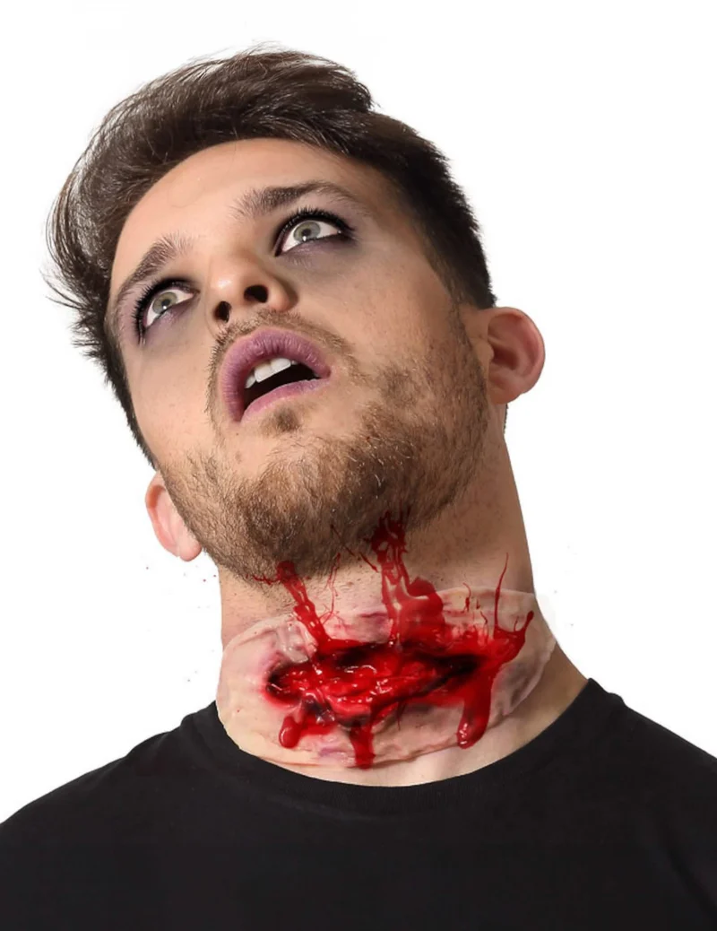 Künstliche Wunde Halloween-Make-up Schnittwunde für Erwachsene