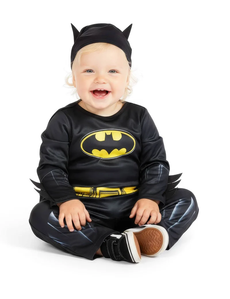 Batman™-Babykostüm Superhelden-Verkleidung schwarz-gelb