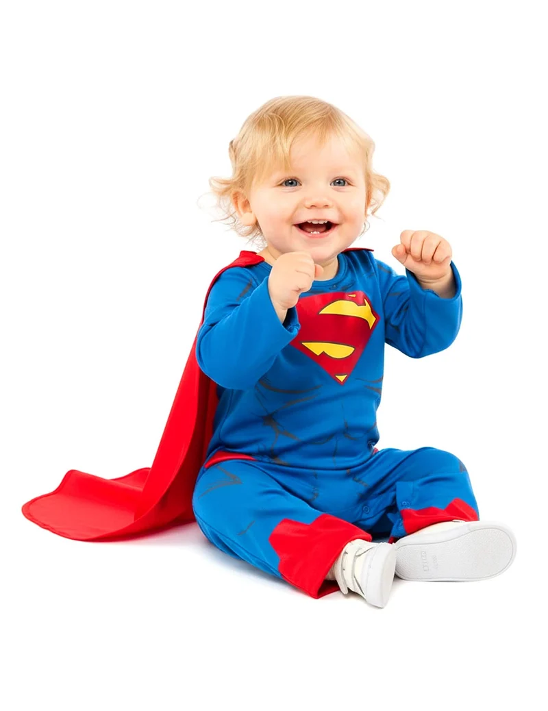 Kleines Superman™-Kostüm für Babys Kleinkinder blau-rot-gelb