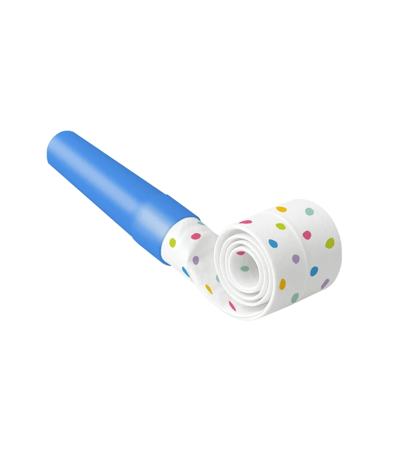 Farbige Rollenzungen Dots 6Stk