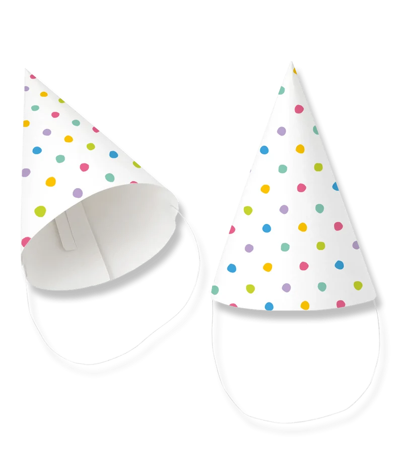 Bunte Partyhüte Sipping 6pcs