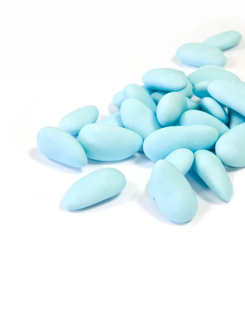 Blaue Mandeldragées 500 gr für die Kommunion