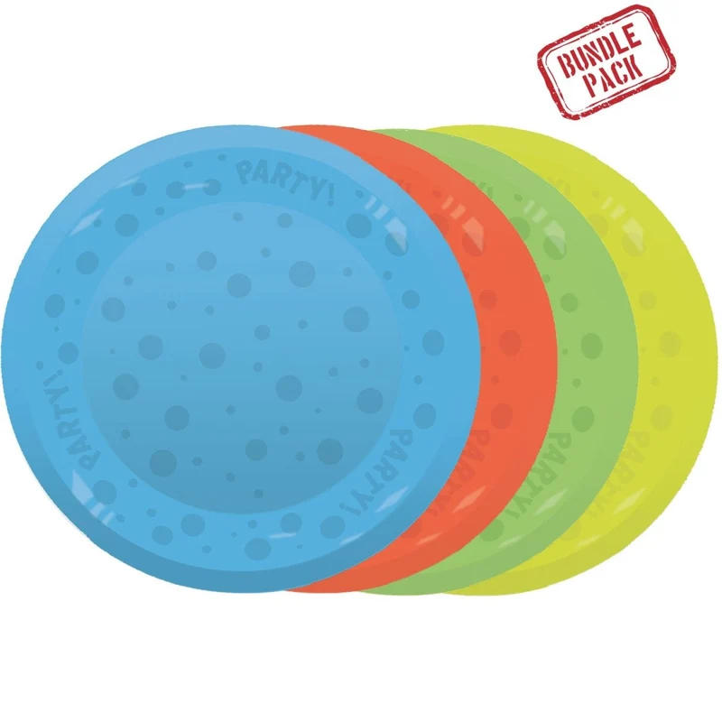 Partyteller Blau Gelb 21cm 4Stk