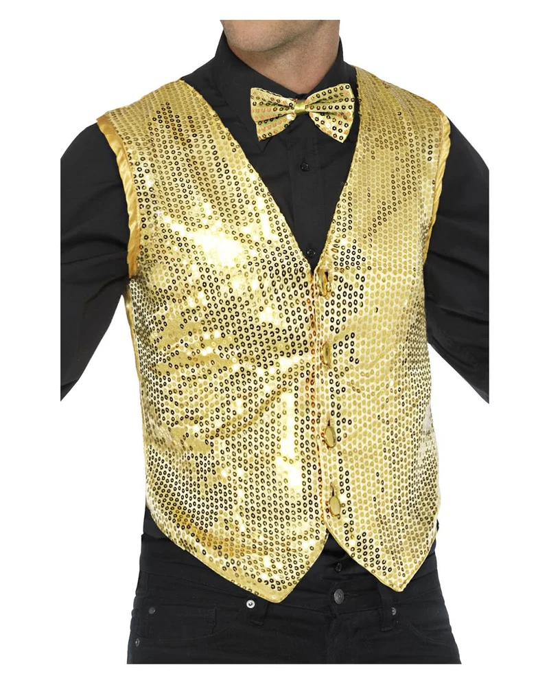 Goldene Männer Pailletten-Weste