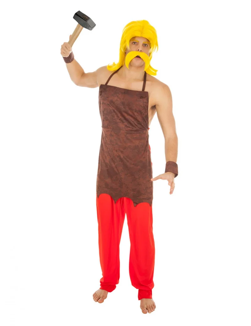 Automatix™-Asterix und Obelix Herrenkostüm braun-rot