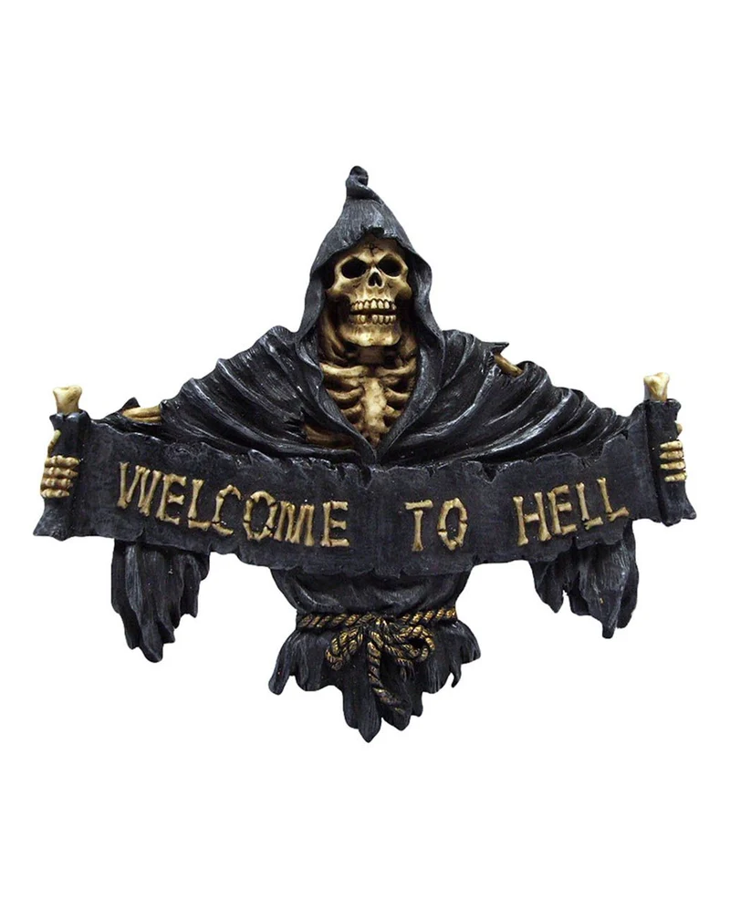 Reaper Türschild Welcome to Hell