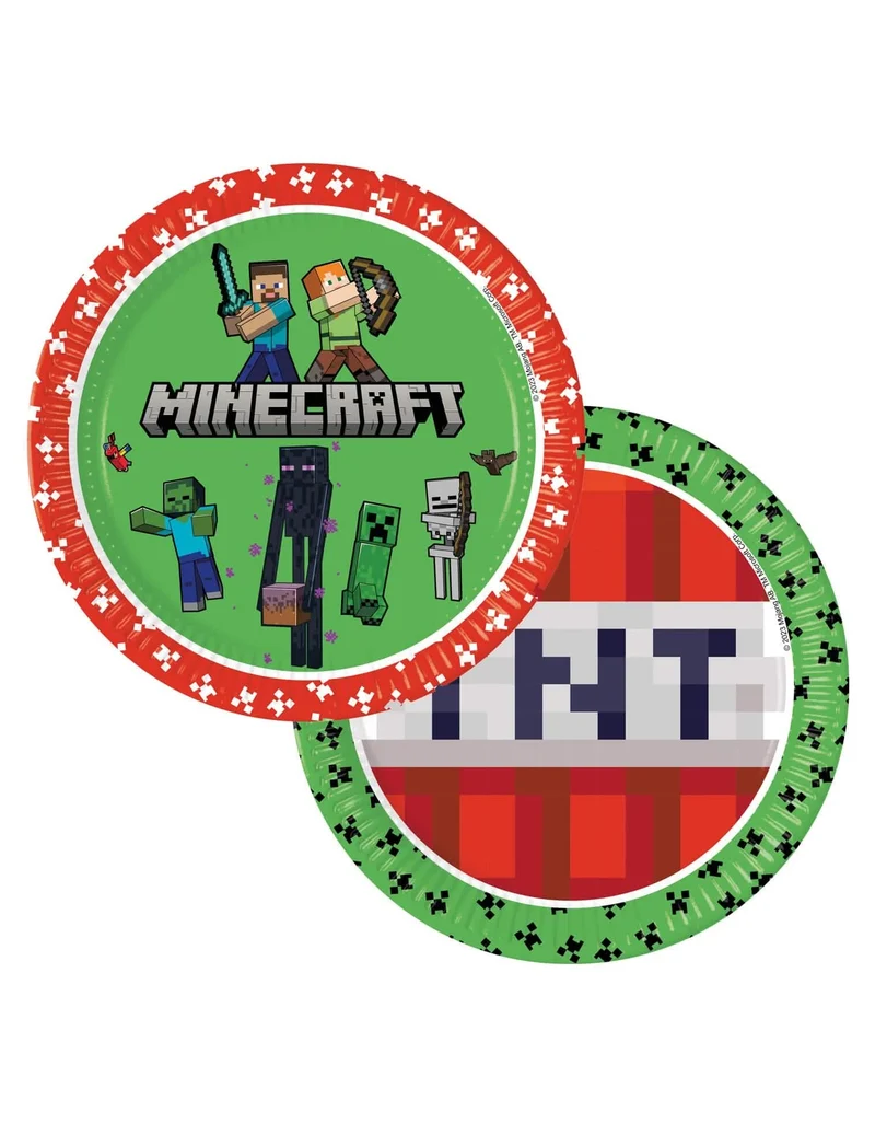8 FSC-Pappteller 23 cm Minecraft™