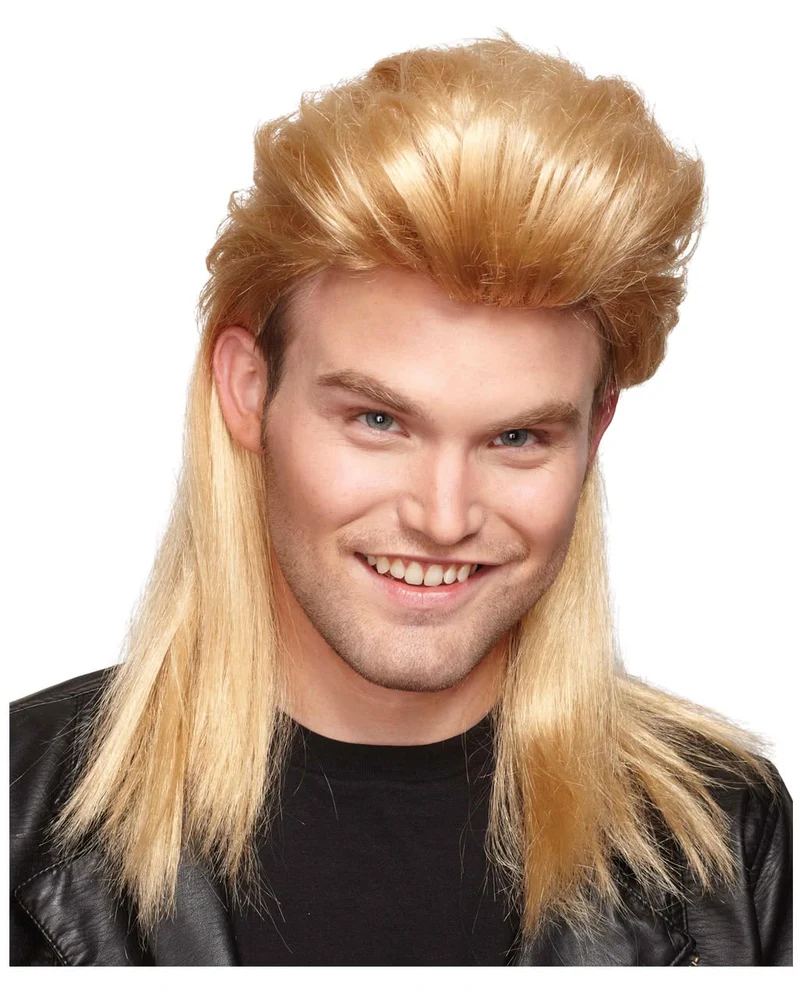 Vokuhila Perücke blond