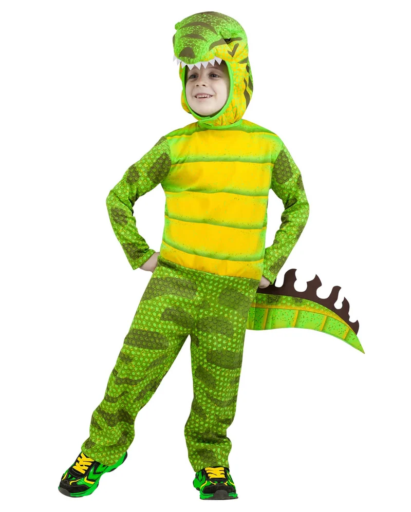 T-Rex Dinosaurier Kinderkostüm grün
