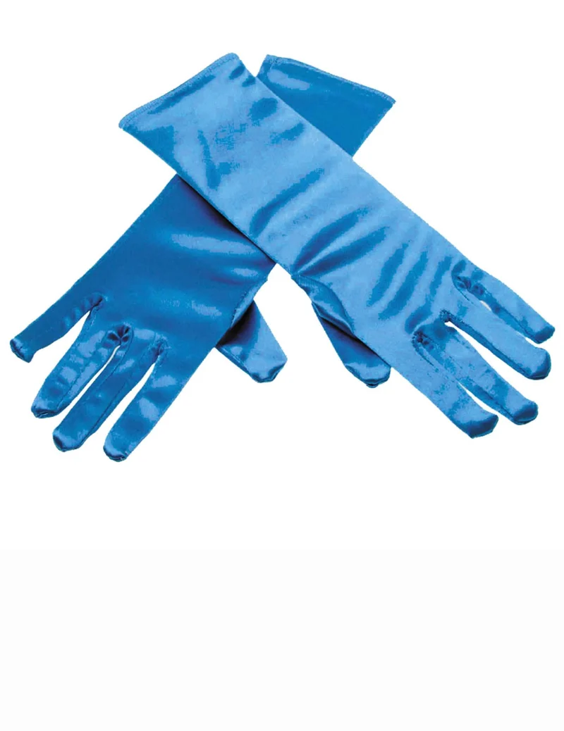 Blaue Handschuhe Eisprinzessin für Kinder