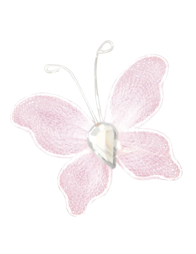 10 kleine dekorative Schmetterlinge rosa 2 x 3 cm für Hochzeit und Taufe