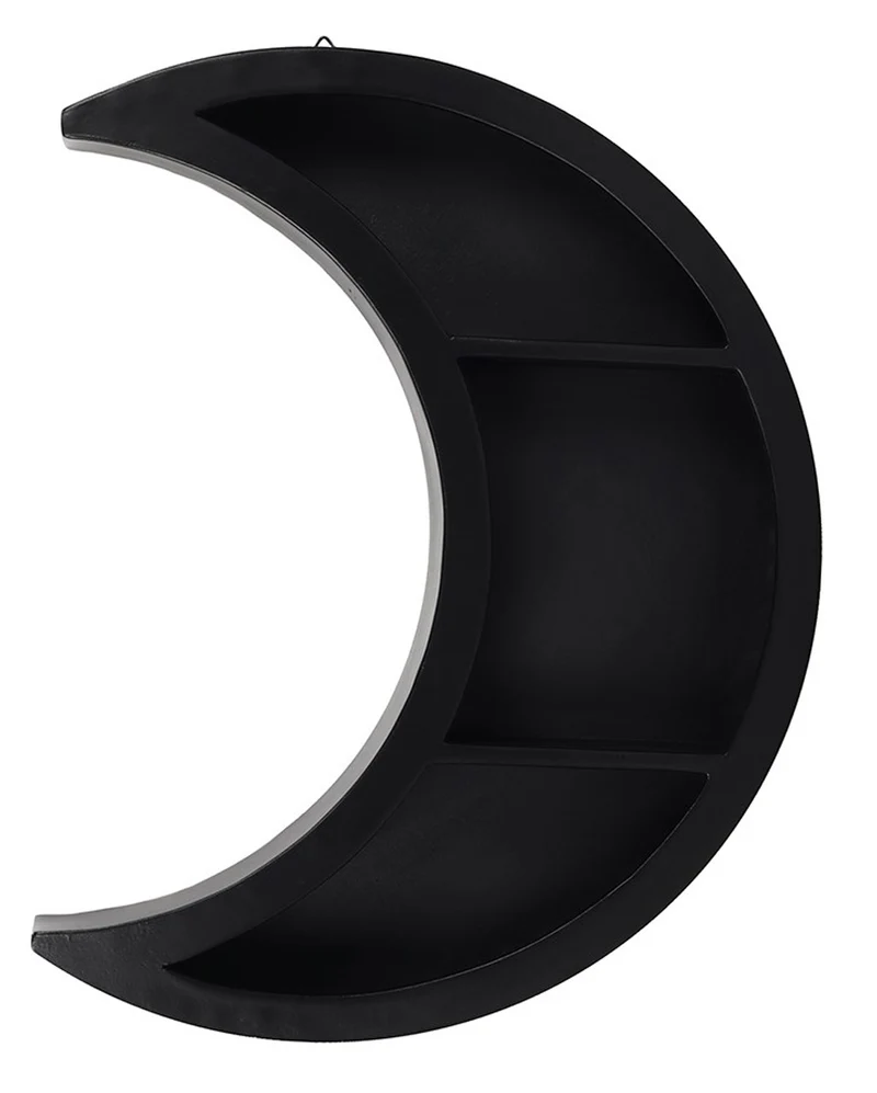 Schwarzer Halbmond Wandregal 42cm