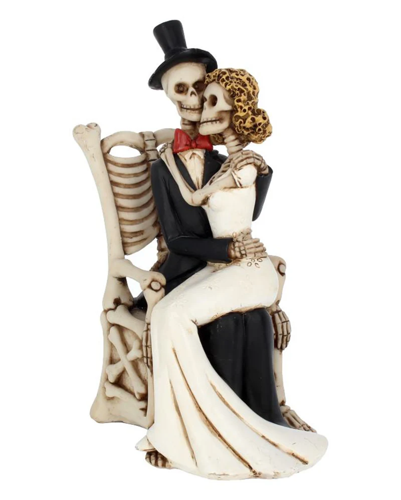 Skelett Hochzeitspaar In guten wie in schlechten Zeiten