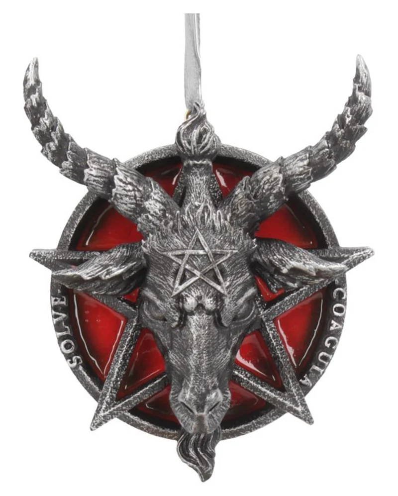 Baphomet Christbaumkugel 9,5cm
