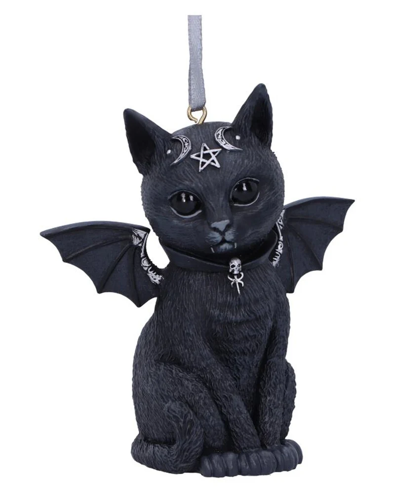 Malpuss Hexenkatze Christbaumkugel 9cm
