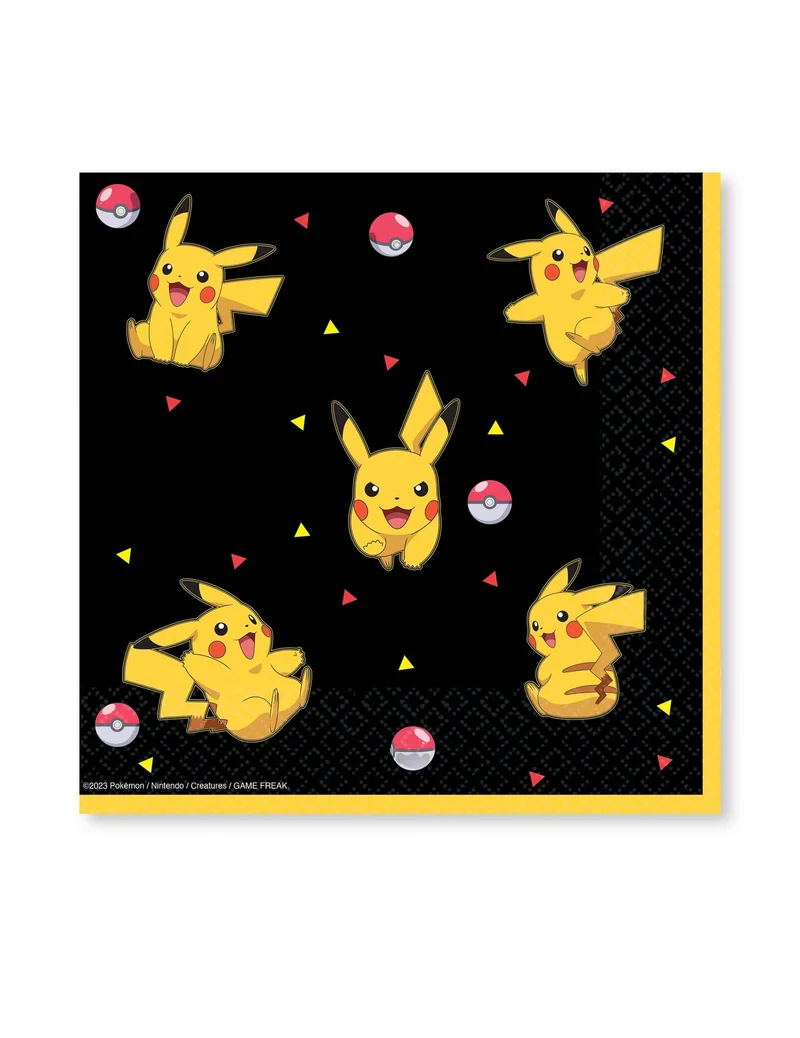 16 Pokémon Pikachu™ Papierservietten 33 x 33 cm