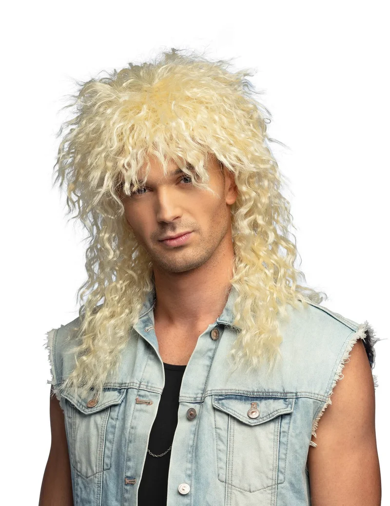 Erwachsene blonde Rocksänger-Perücke
