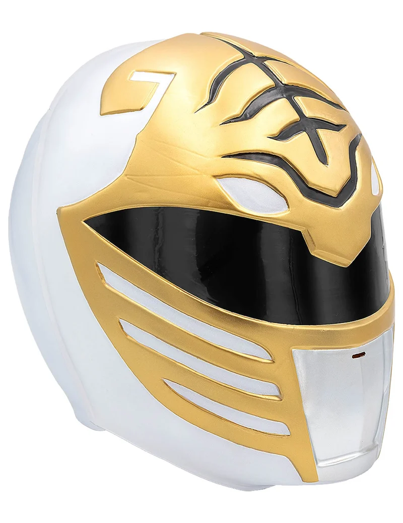 Maske Power Rangers™ weiss für Erwachsene