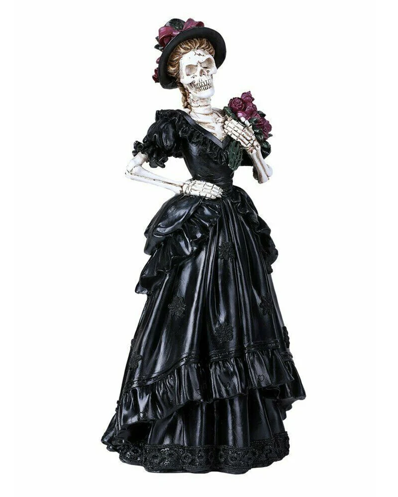 Gothic-Braut Skelettfigur 33cm