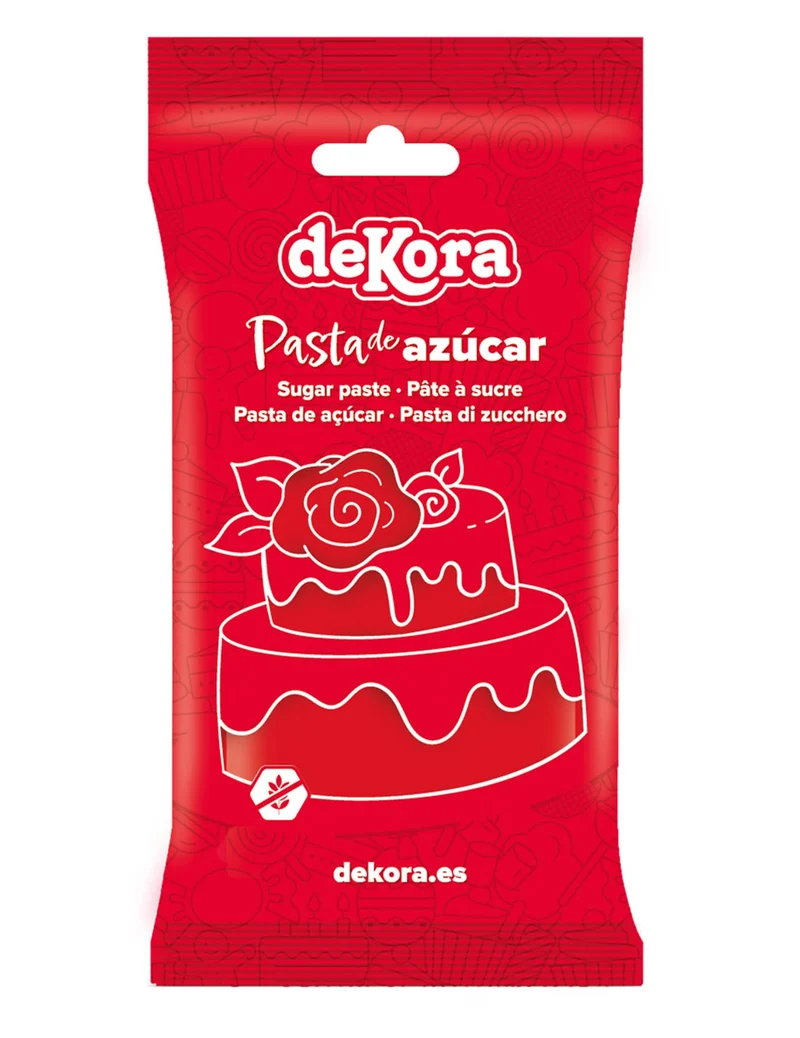 Glutenfreie rote Zuckerpaste 250 g gebrauchsfertig