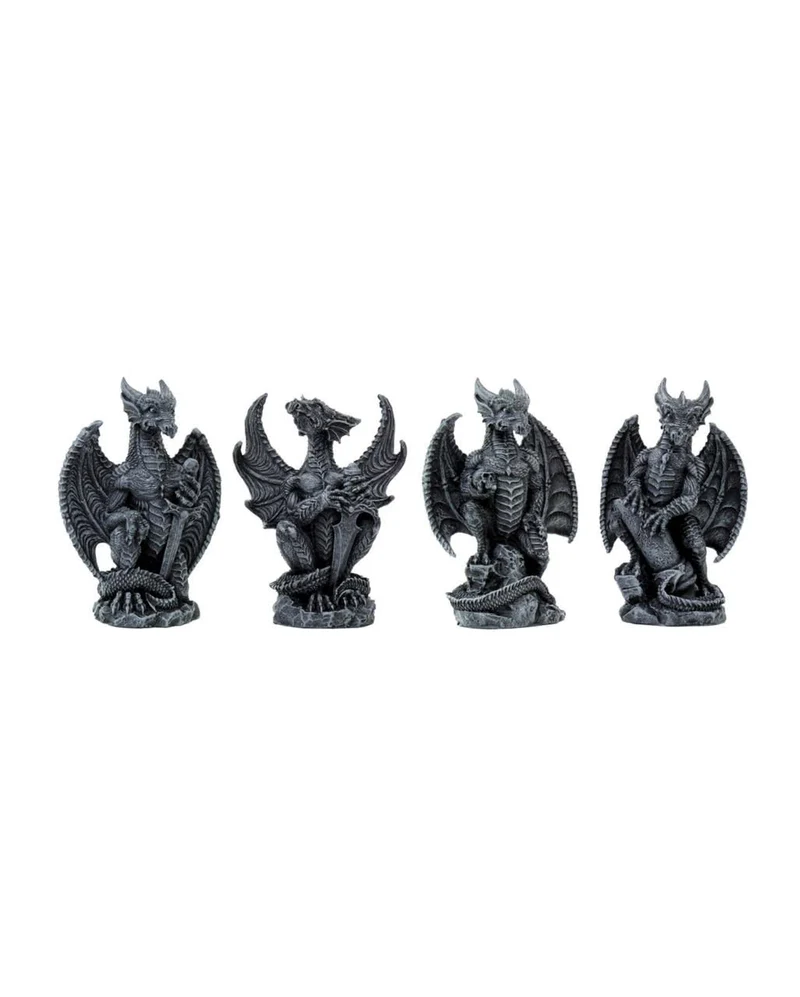 Gothic Drachen stehend 4er Set
