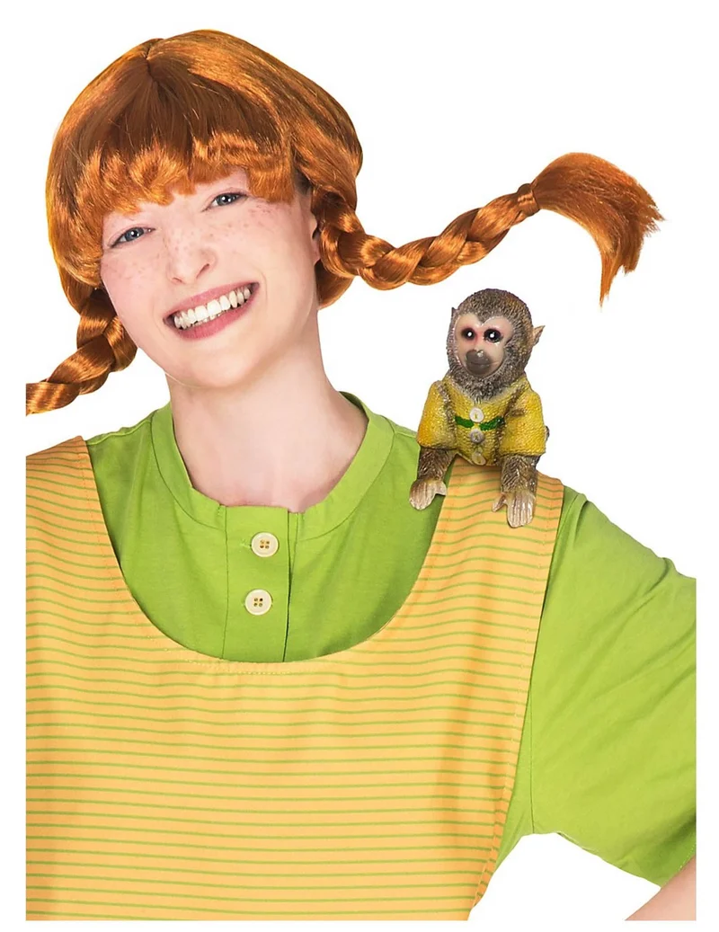 Pippi Langstrumpf™-Herr Nilsson Affe Kostümzubehör für Fasching braun-gelb