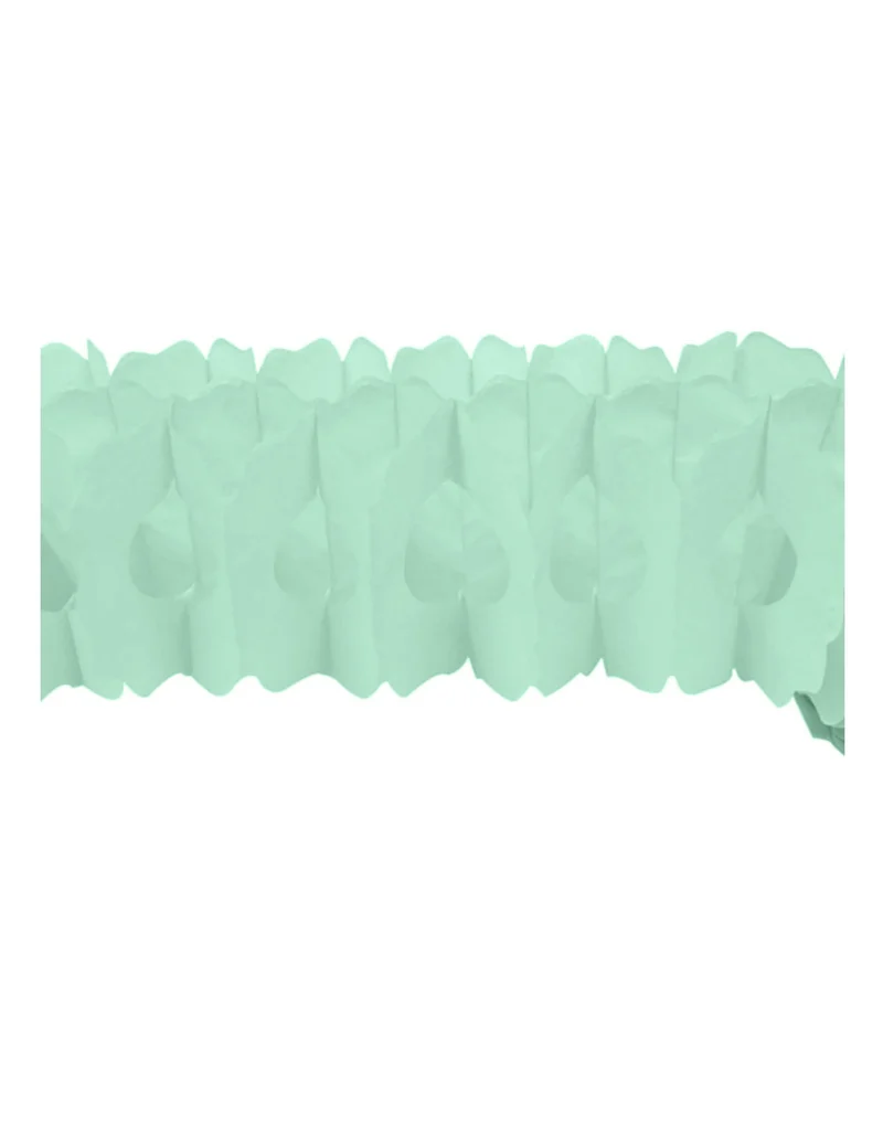 Girlande Papier Minze Zinnie 15 cm x 4 m