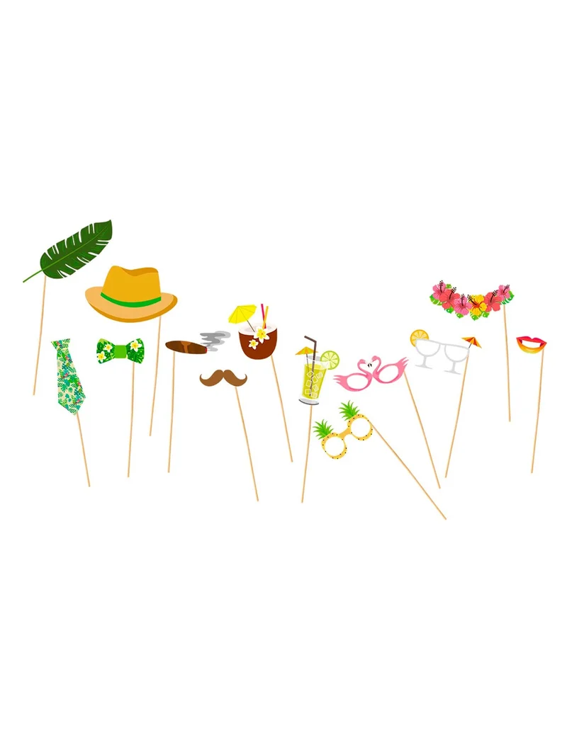 Photobooth-Kit Tropische Ferien 13 Party-Accessoires
