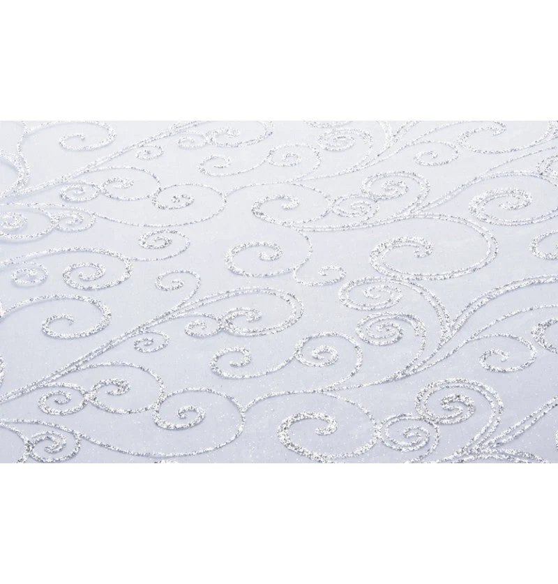Weißer Tischläufer Glitter 5M 36cm