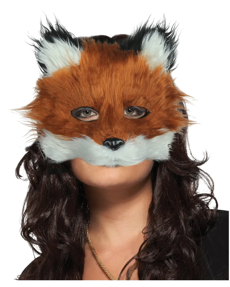 Fuchs Maske mit Kunstfell