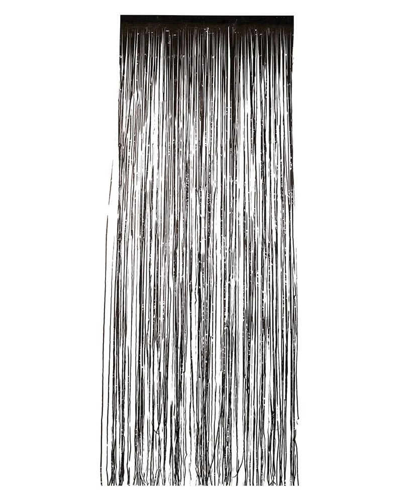 Schwarzer Lametta Vorhang