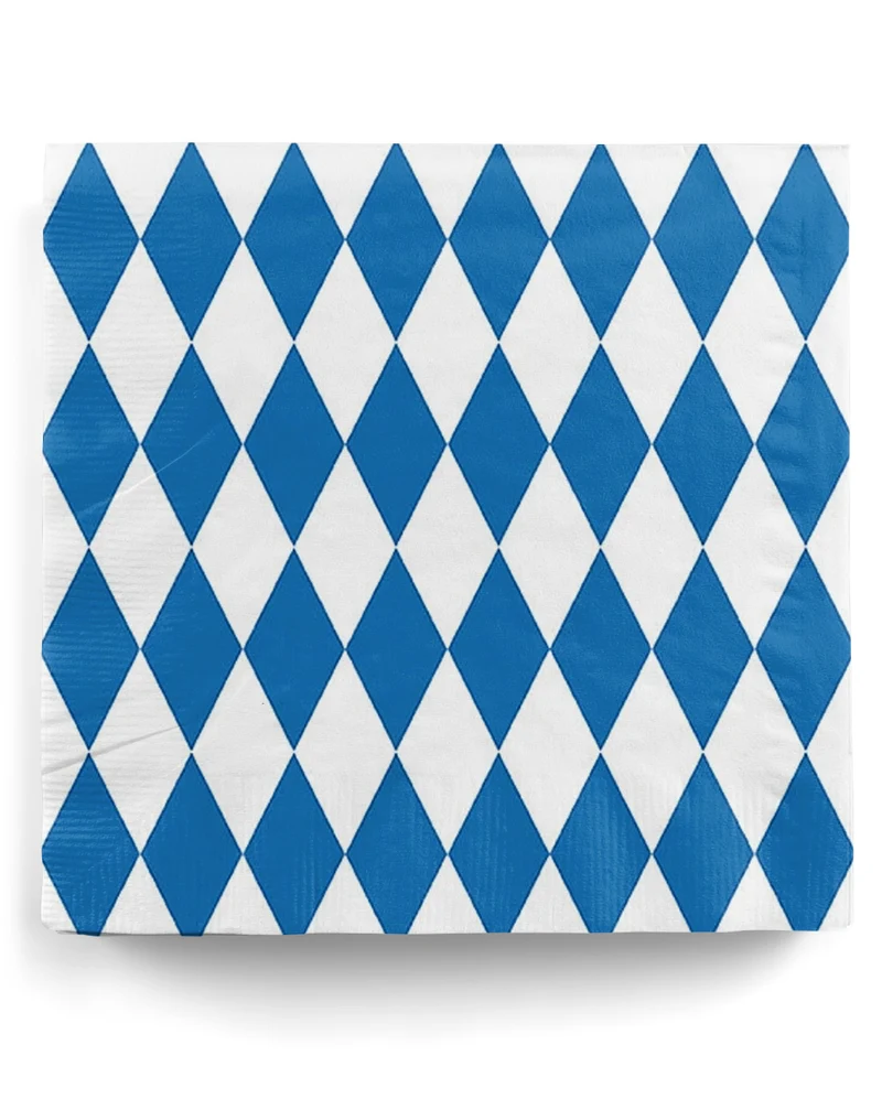 Blau-Weiße Rauten Servietten 20 St.