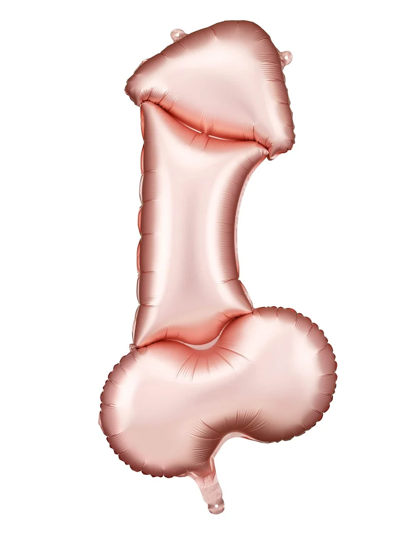 Penis Folienballon roségold 88 cm