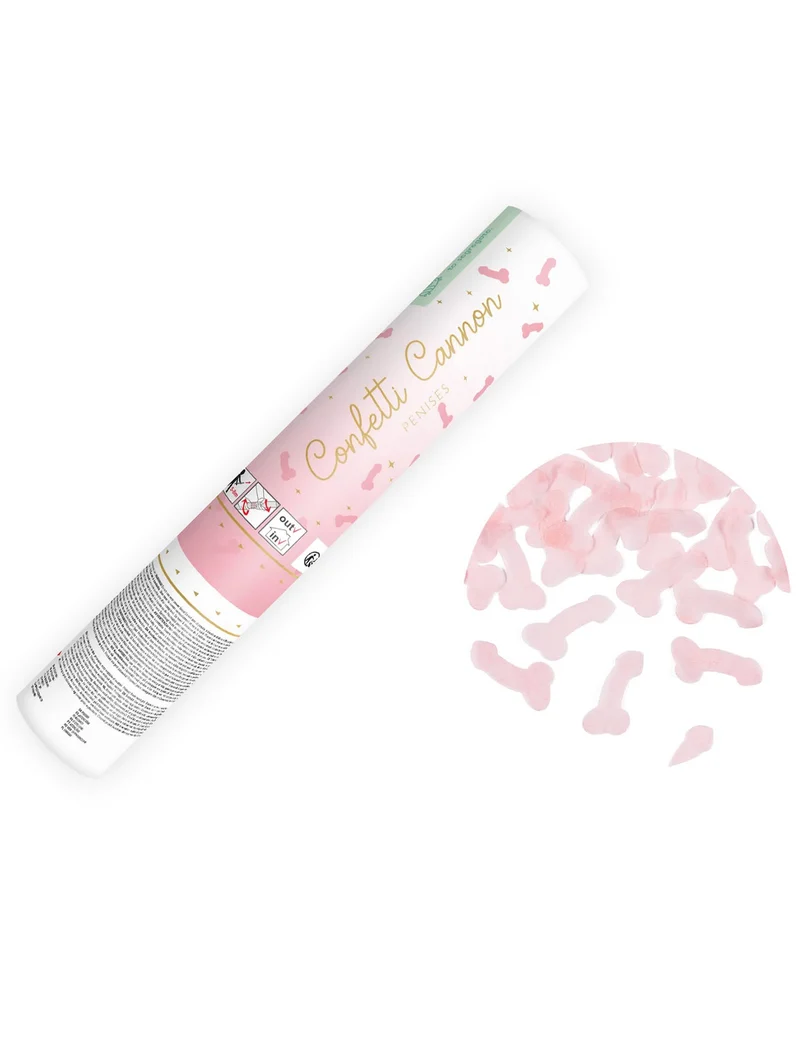 Penis-Konfettikanone 20 cm rosa