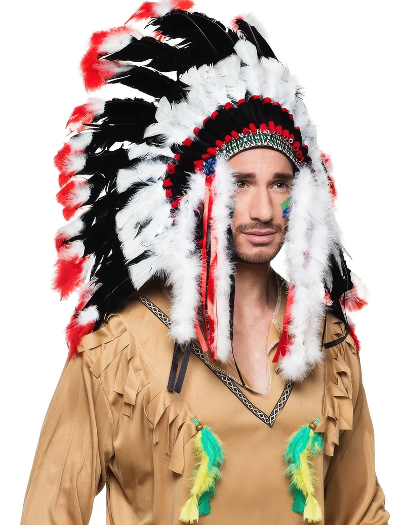 Indianer-Häuptling-Federschmuck für Erwachsene bunt