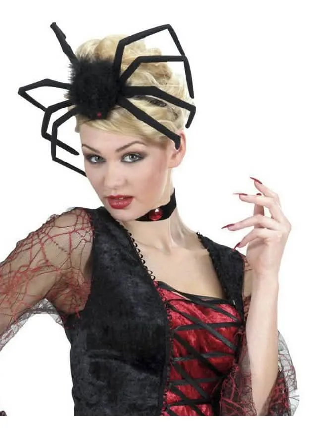 Modellierbarer Halloween Spinnen-Kopfschmuck für Erwachsene