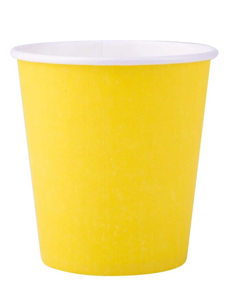 Praktische Pappbecher Tischzubehör 25 Stück gelb 200 ml