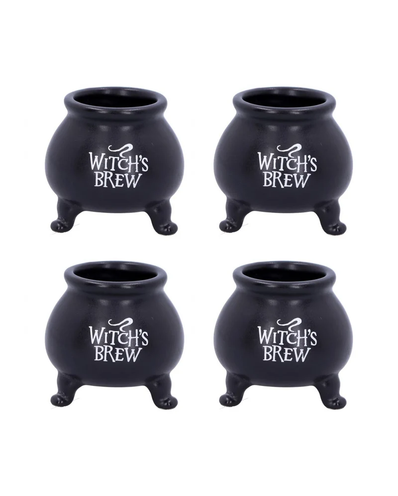 Witch's Brew Keramik Kessel Shotglas 4 Stück